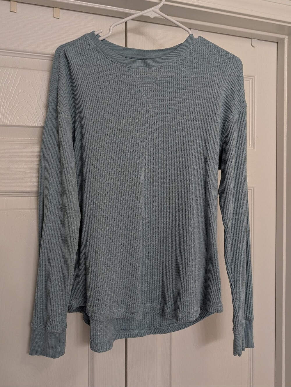 Roots Women’s Lightweight Waffle Long-Sleeve Top - Light Blue